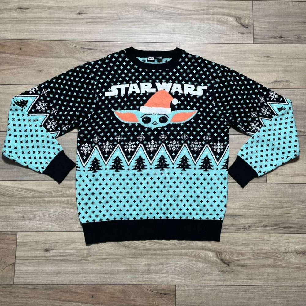 Star‎ Wars Unisex Baby Yoda Grogu Ugly Christmas Sweater Size Large